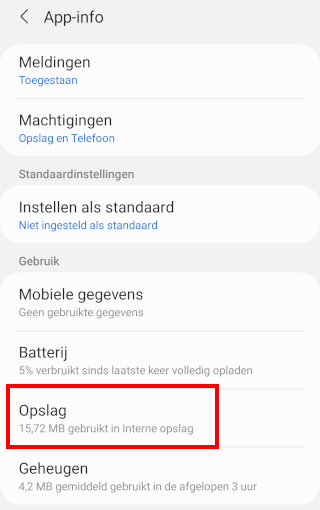 Apparaatbeveiliging opslag