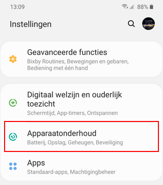 Instellingen openen op een Samsung-telefoon