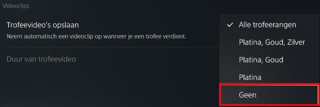 Automatische trofeevideo's uitzetten op de PlayStation 5