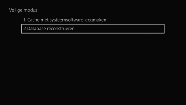 Database opnieuw opbouwen op een PS5