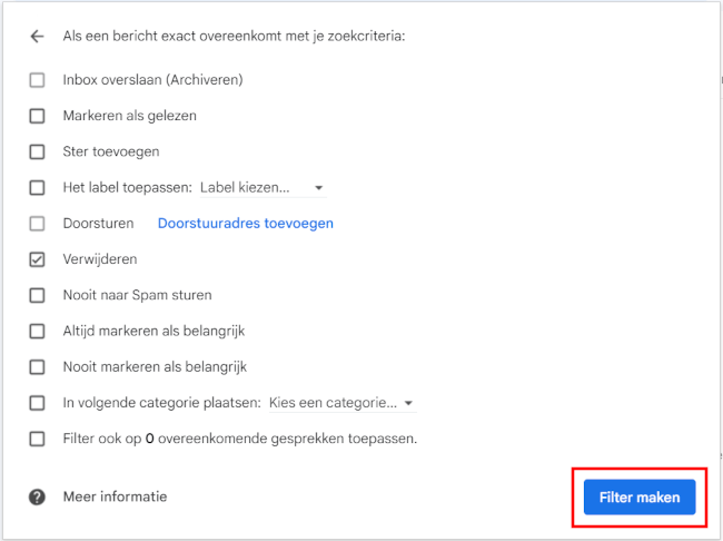 E-mailadres blokkeren in Gmail