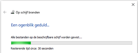 Een herschrijfbare CD of DVD wissen in Windows 10