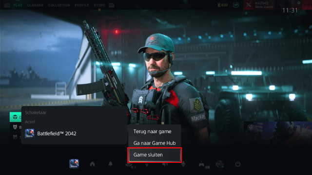 Game of app afsluiten op de PlayStation 5
