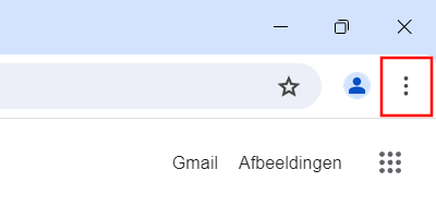 Google Chrome menuknop