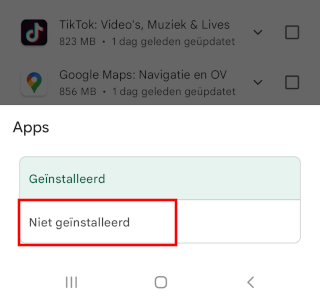 Google Play Store Niet geïnstalleerd