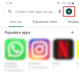 Google Play Store profielfoto