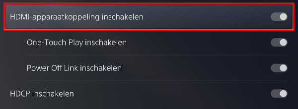 HDMI-apparaatkoppeling uitschakelen op de PlayStation 5