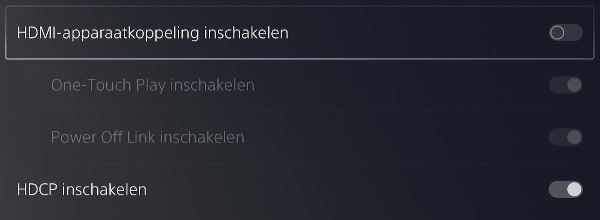 HDMI-apparaatkoppeling uitschakelen op de PlayStation 5