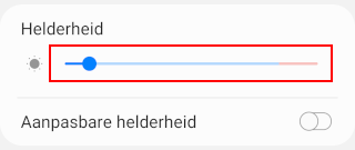 Helderheidsinstelling op een Samsung-telefoon
