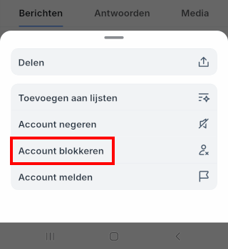 Iemand blokkeren op Bluesky