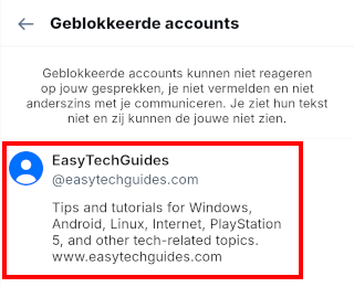 Iemand deblokkeren op Bluesky