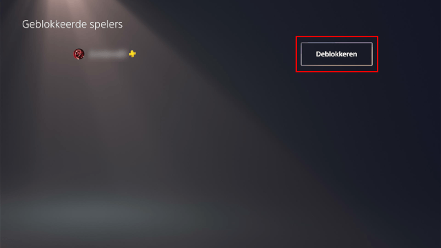Iemand deblokkeren op de PS5