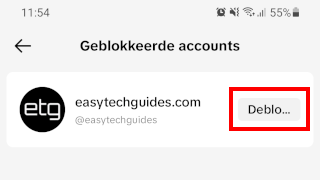 Iemand deblokkeren op TikTok