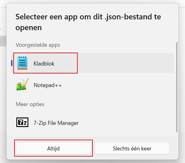 JSON-bestand openen op een PC