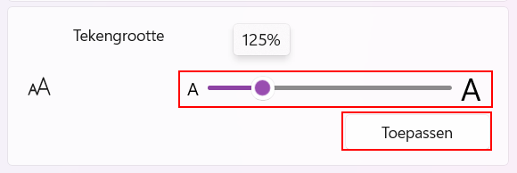 Lettergrootte aanpassen in Windows 11
