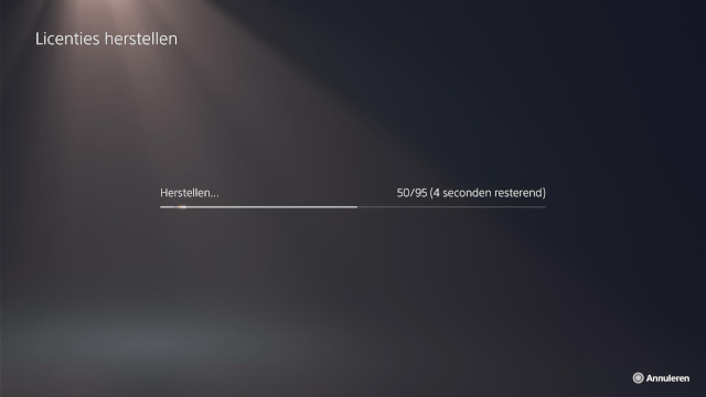 Licenties herstellen op de PS5