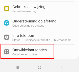 Ontwikkelaarsopties