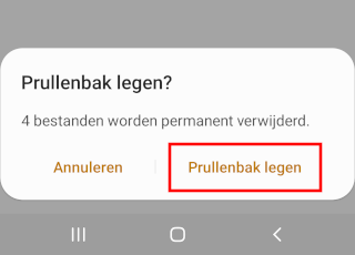 Prullenbak leegmaken op een Samsung telefoon of tablet