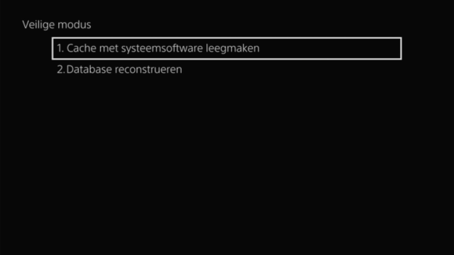 PS5 cache met systeemsoftware leegmaken