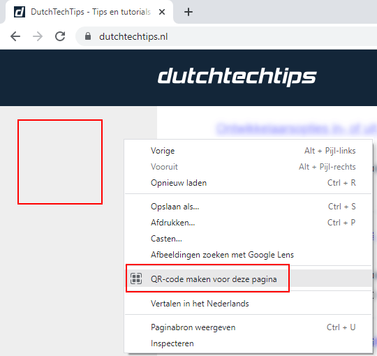 QR-code maken van een website of webpagina