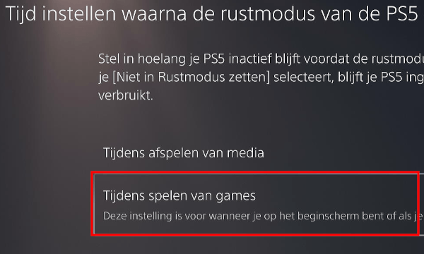 Tijdens spelen van games