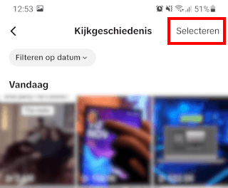 TikTok kijkgeschiedenis wissen