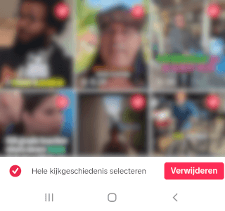 TikTok kijkgeschiedenis wissen