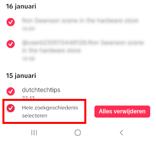 TikTok zoekgeschiedenis wissen