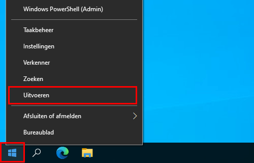 Uitvoeren in Windows 10