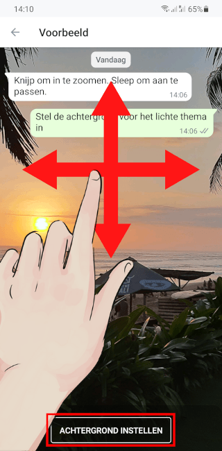 WhatsApp achtergrond instellen