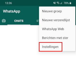 WhatsApp instellingen