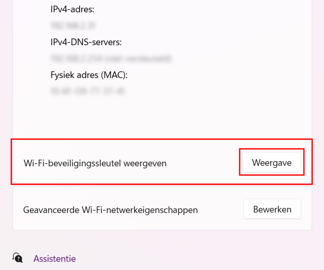 Wifi wachtwoord weergeven in Windows 11