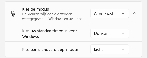 Windows 10 of 11 kleurmodus selecteren