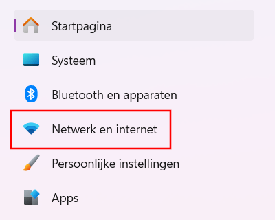 Windows 11 netwerk en internet instellingen openen