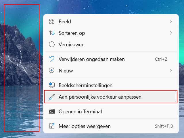 Windows 11 persoonlijke instellingen openen