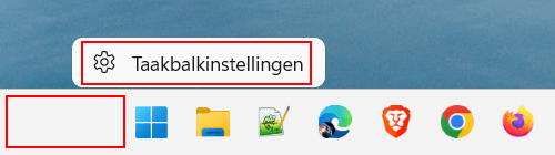 Windows 11 Taakbalkinstellingen openen