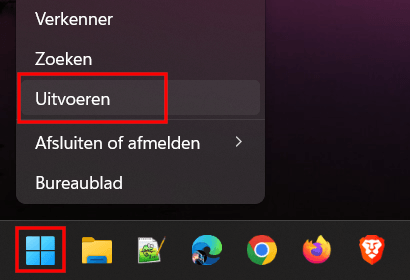 Windows uitvoeren venster openen