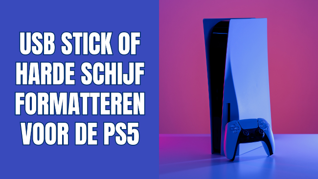 USB stick of harde schijf formatteren voor de PS5